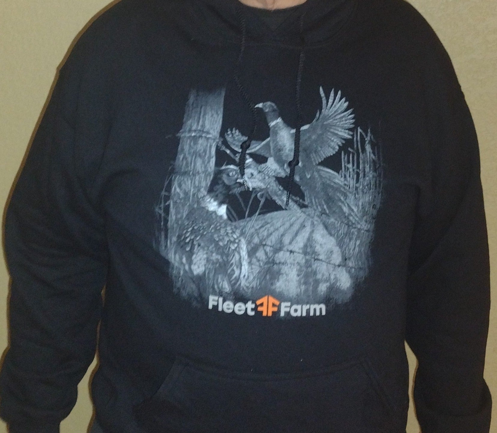 "Pheasant" Black Hooded Sweatshirt