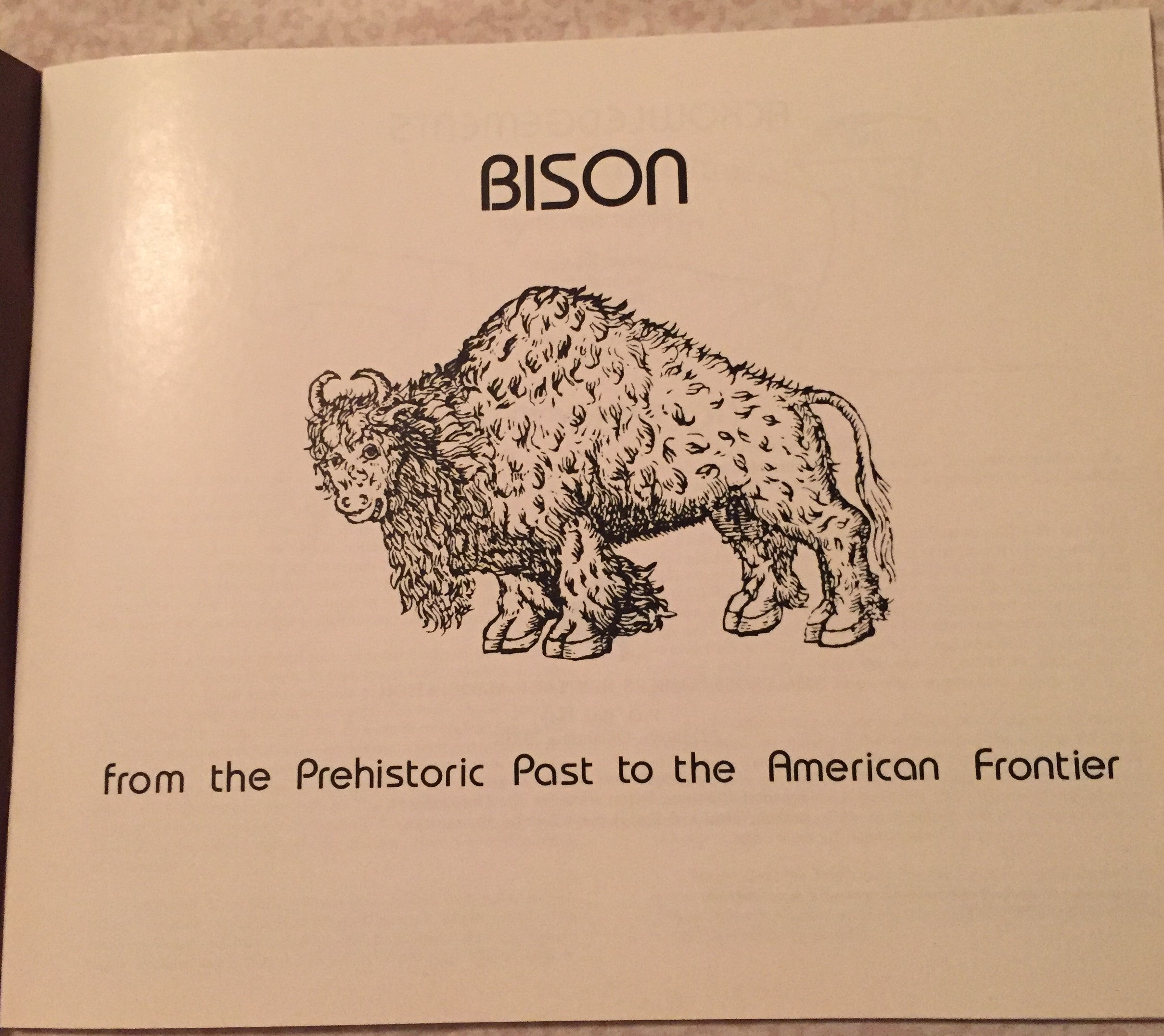 BOOKS - Bison - The Cross Timbers Heritage Association