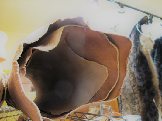 veg/oak tanned bison sides - pressed