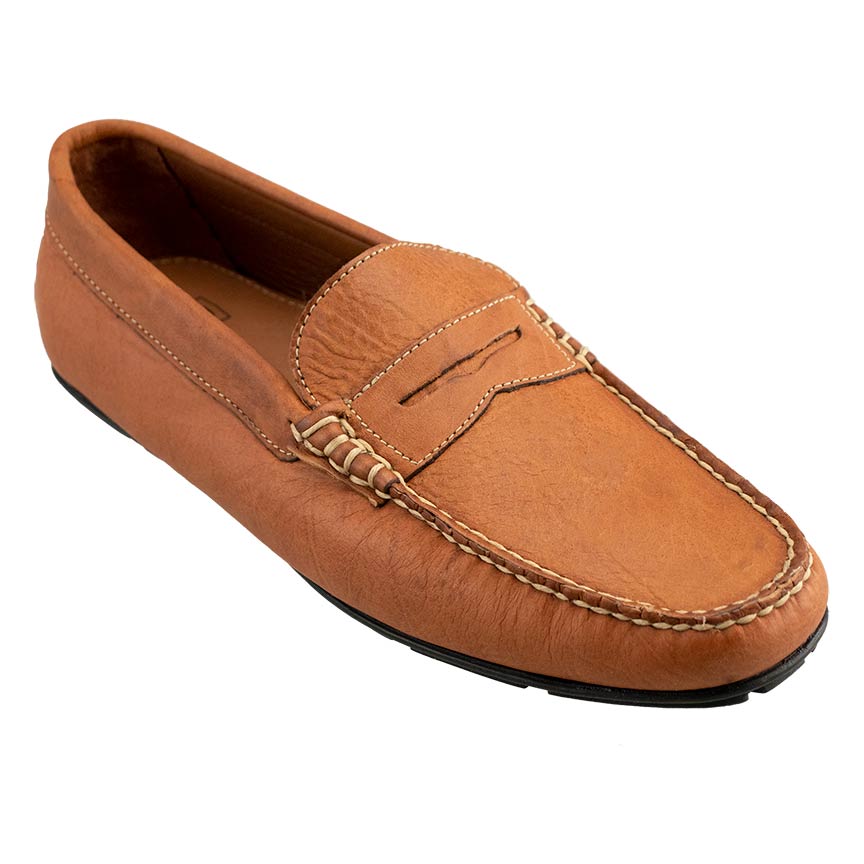 SALE-SALE - bison or elk leather driving shoe by T.B. Phelp — Herd Wear Retail Store