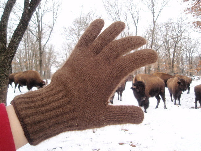 Full Fingered Bison Down Gloves