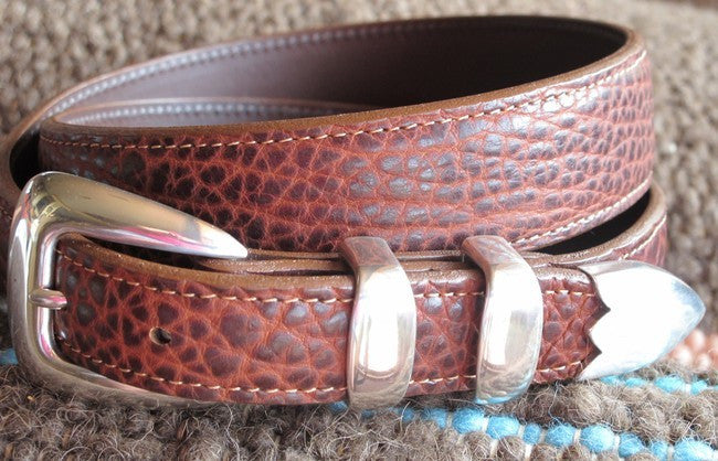 HIDE & SKIN Top Grain Genuine Leather Handmade, Cowboy Belt for Men, 46  inches length