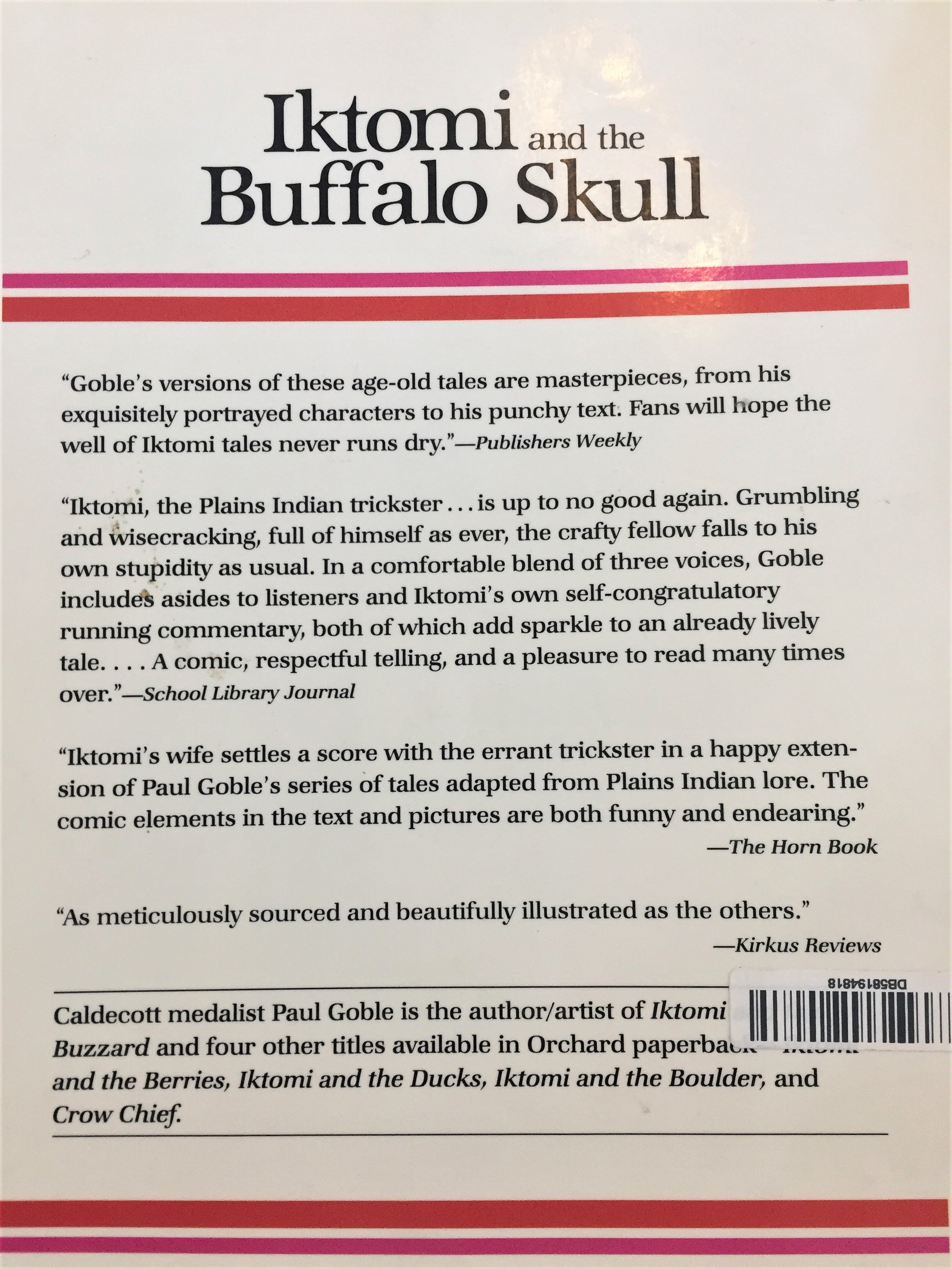 BOOKS - Iktomi and the Buffalo Skull by Paul Goble