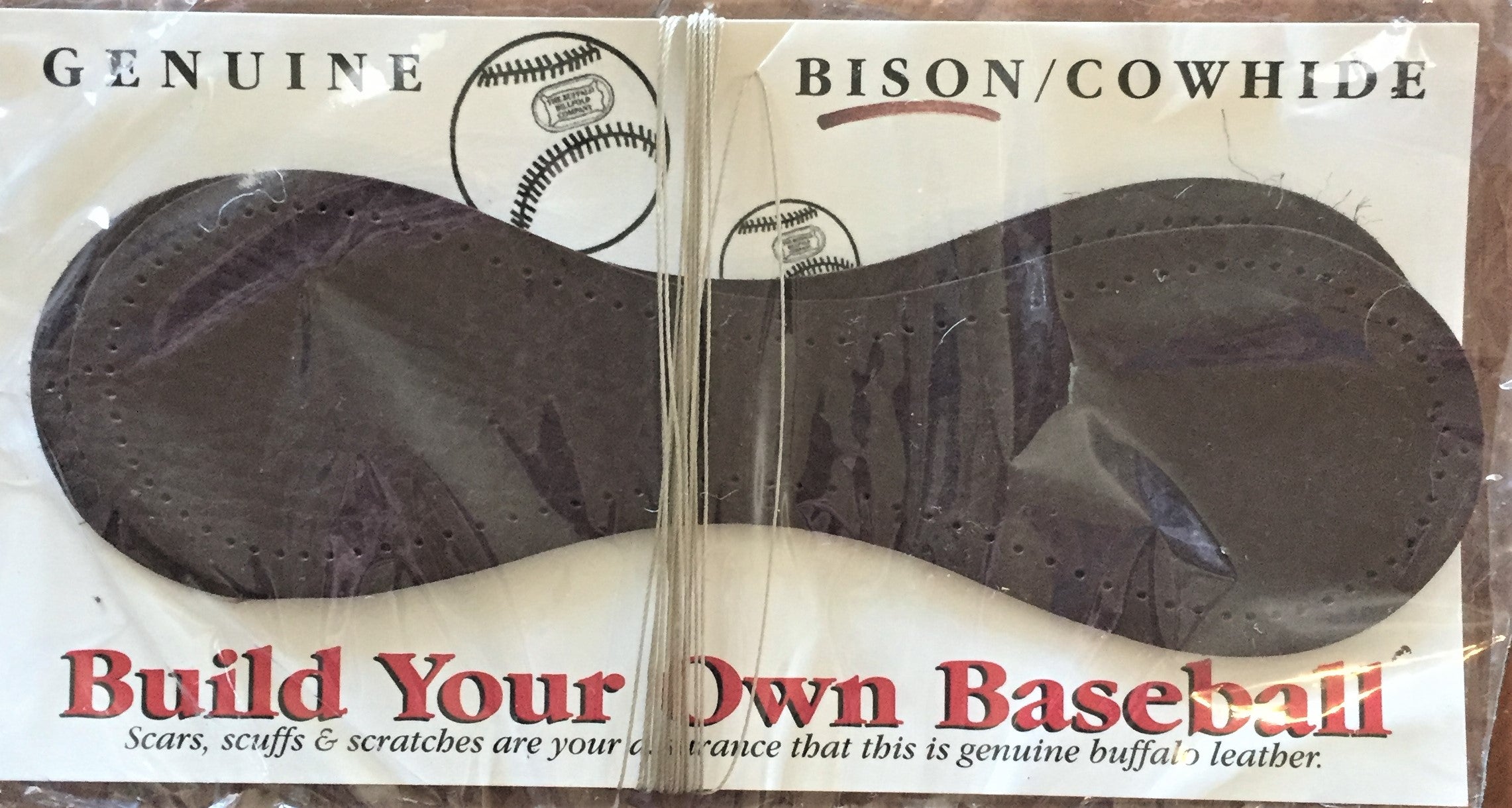 Buffalo Billfold Company - Bison Leather Baseball Kit - A super Parent/Grandparent/Child project for right now!