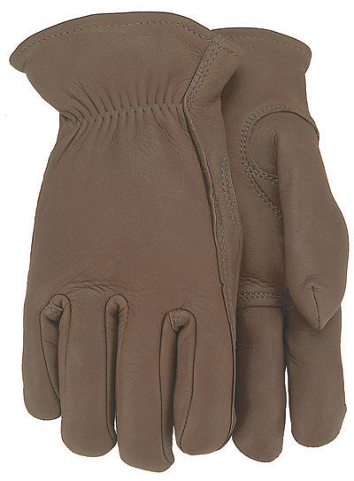 Midwest Glove - Elk Hide Work Gloves (or for driving, hunting, everyday)- Bison Brown Color