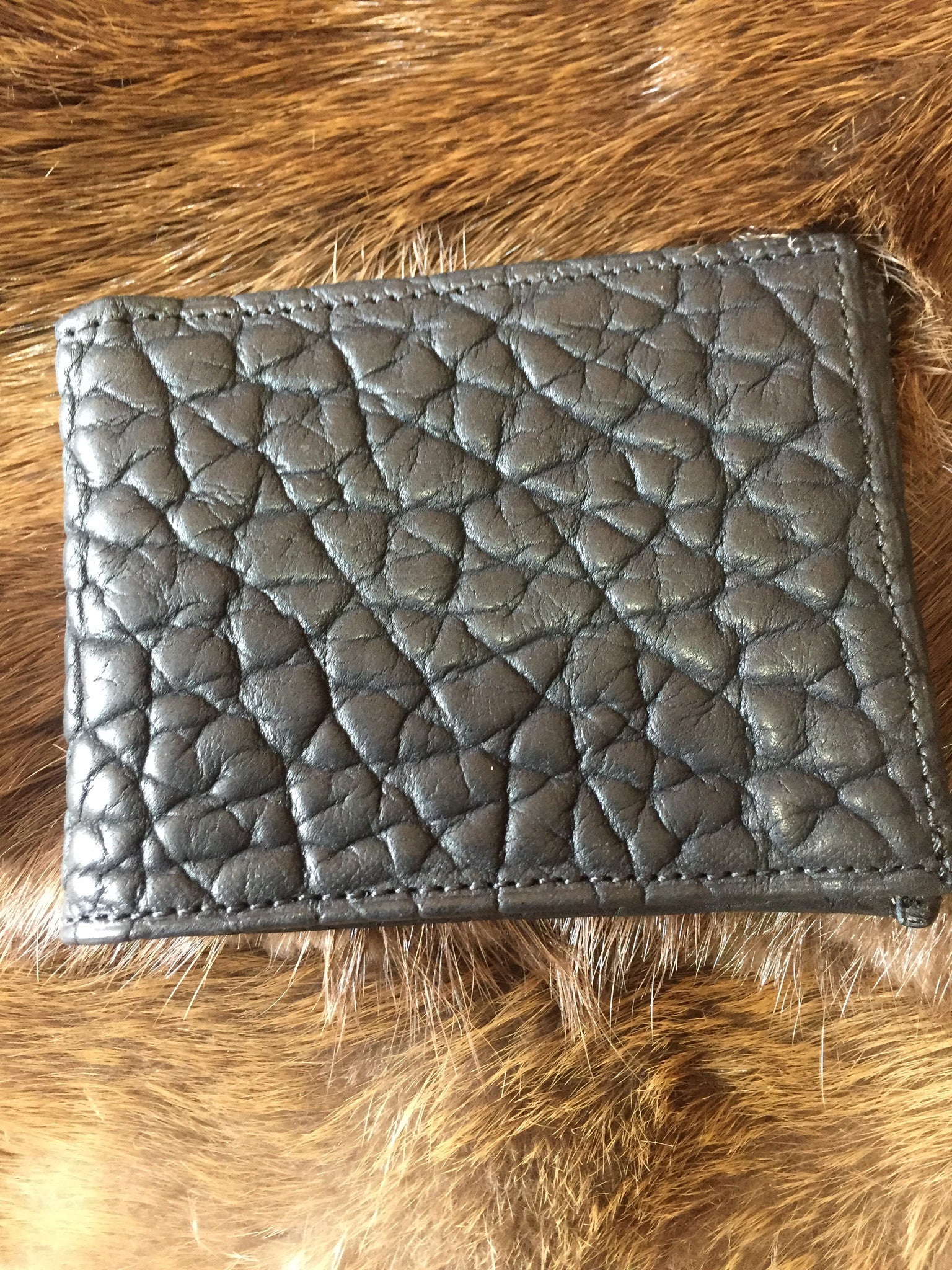 Chacon Bi-fold Bison Leather Wallet / Billfold
