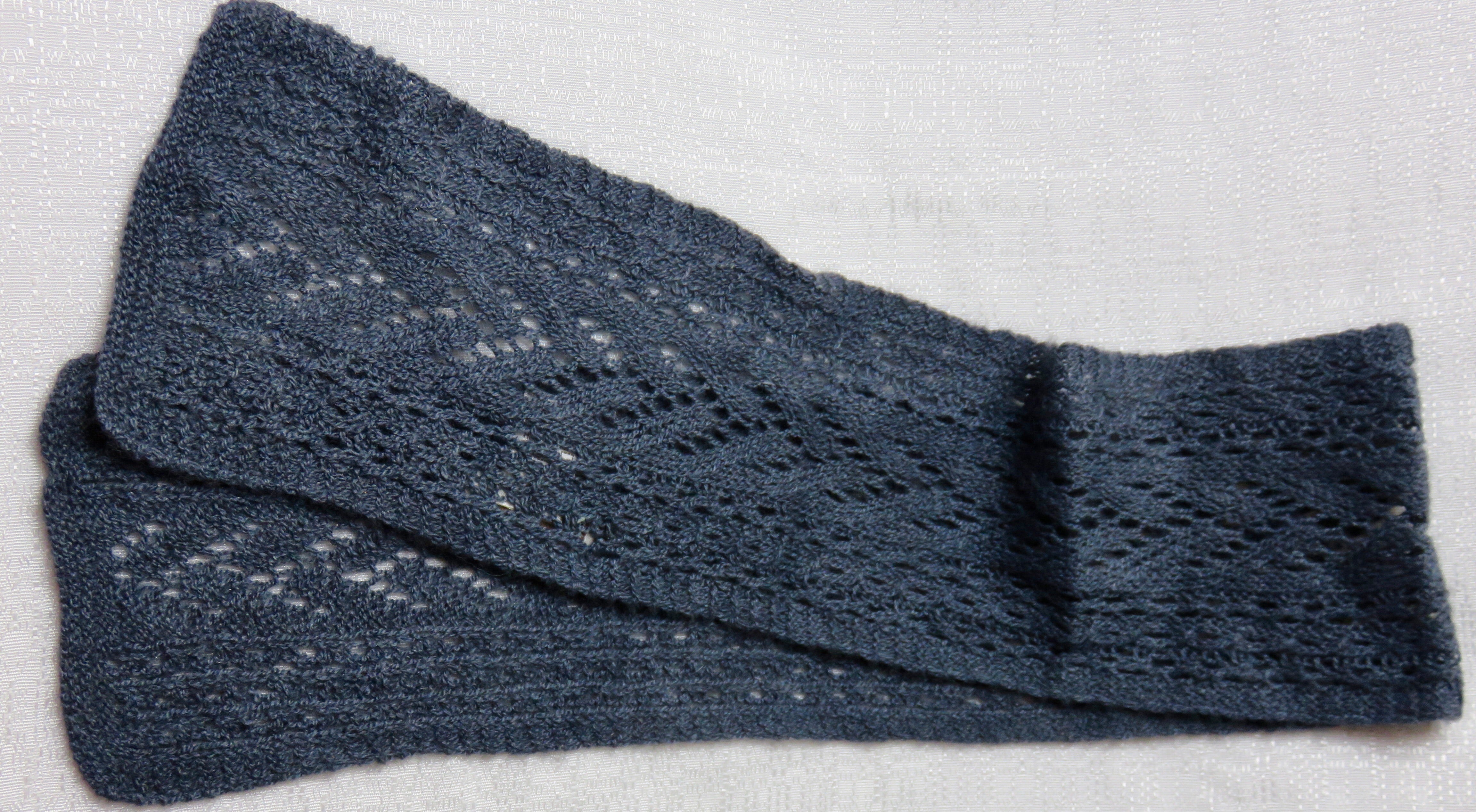 Midnight Muskox/ Merino/ Silk Hand Knit Scarf