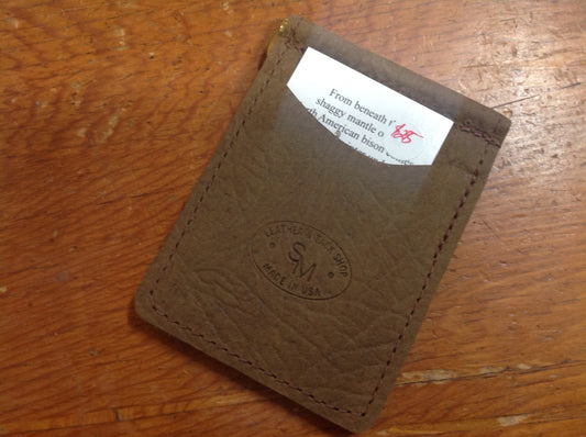 Spears Leather - bison leather money clip