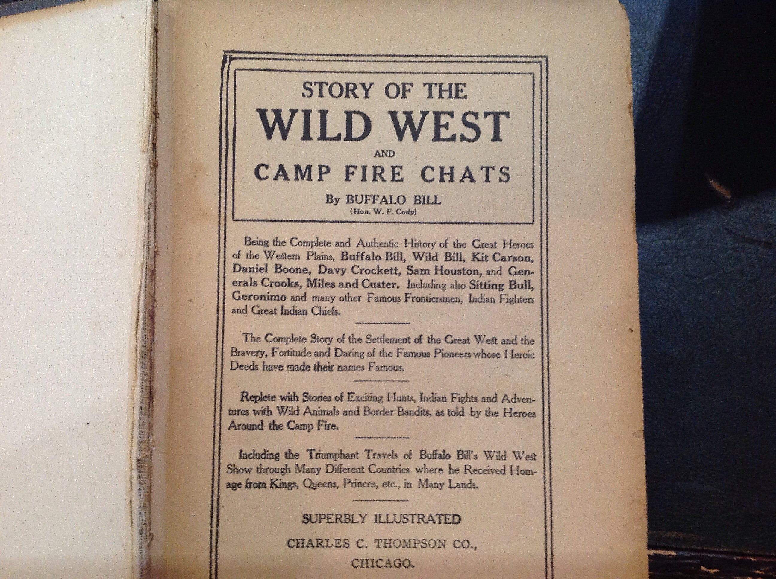 BOOKS - Story of the Wild West and Camp Fire Chats