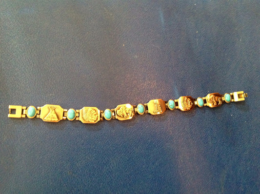 Turquoise and Copper Bracelet