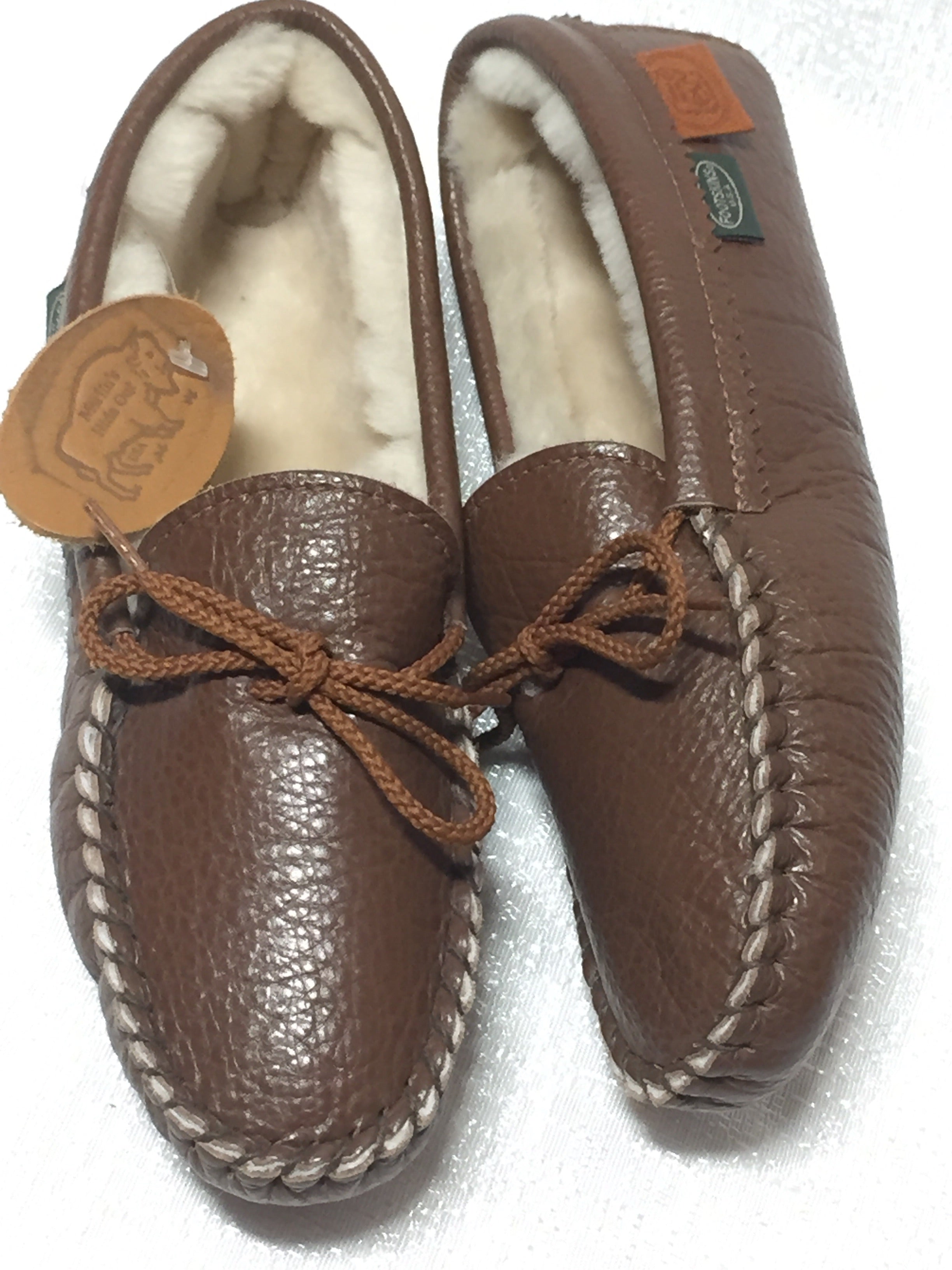 Footskins Bison Leather Slipper Women's B-2200s MS