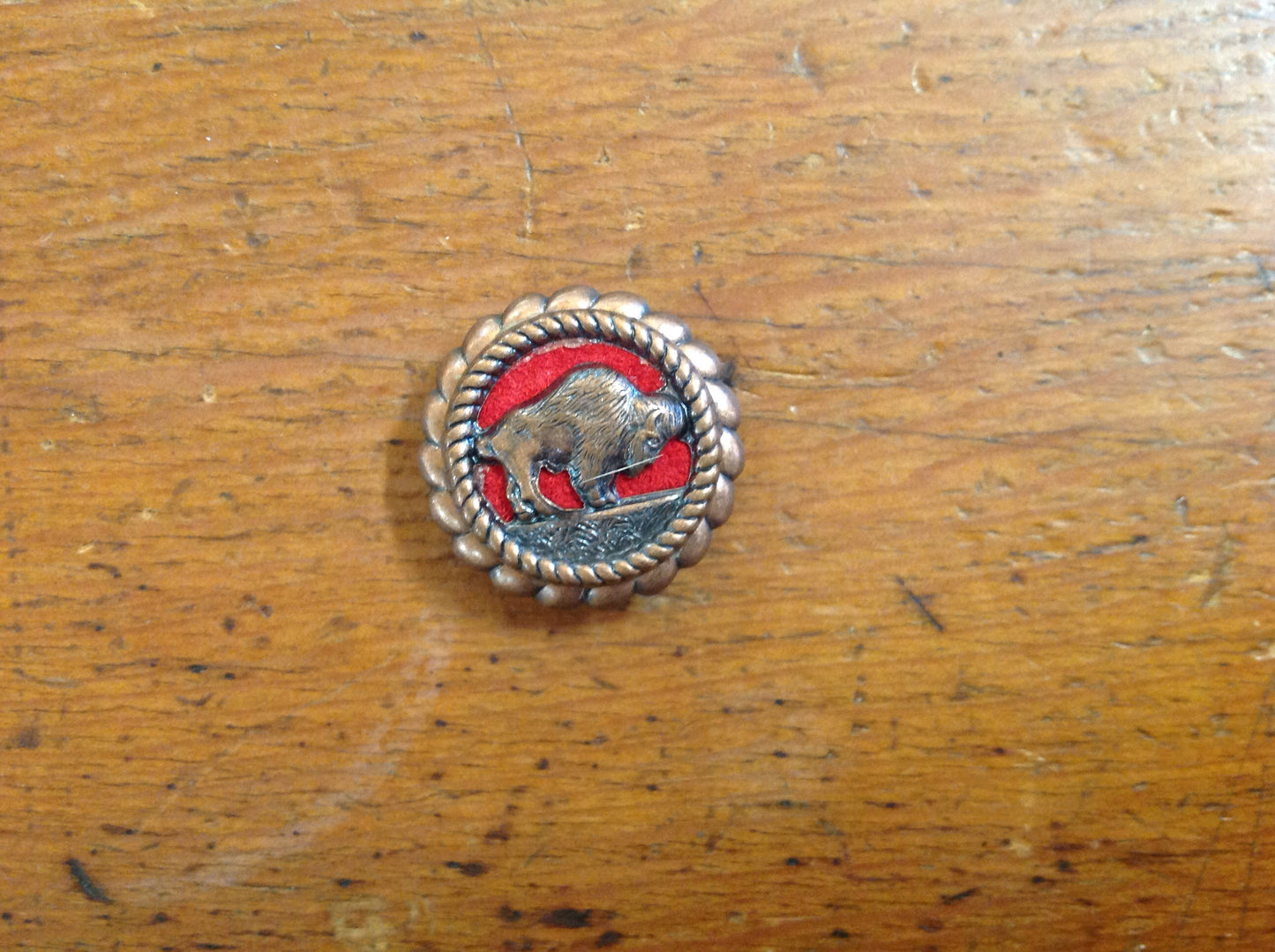 Button covers - antique buffalo