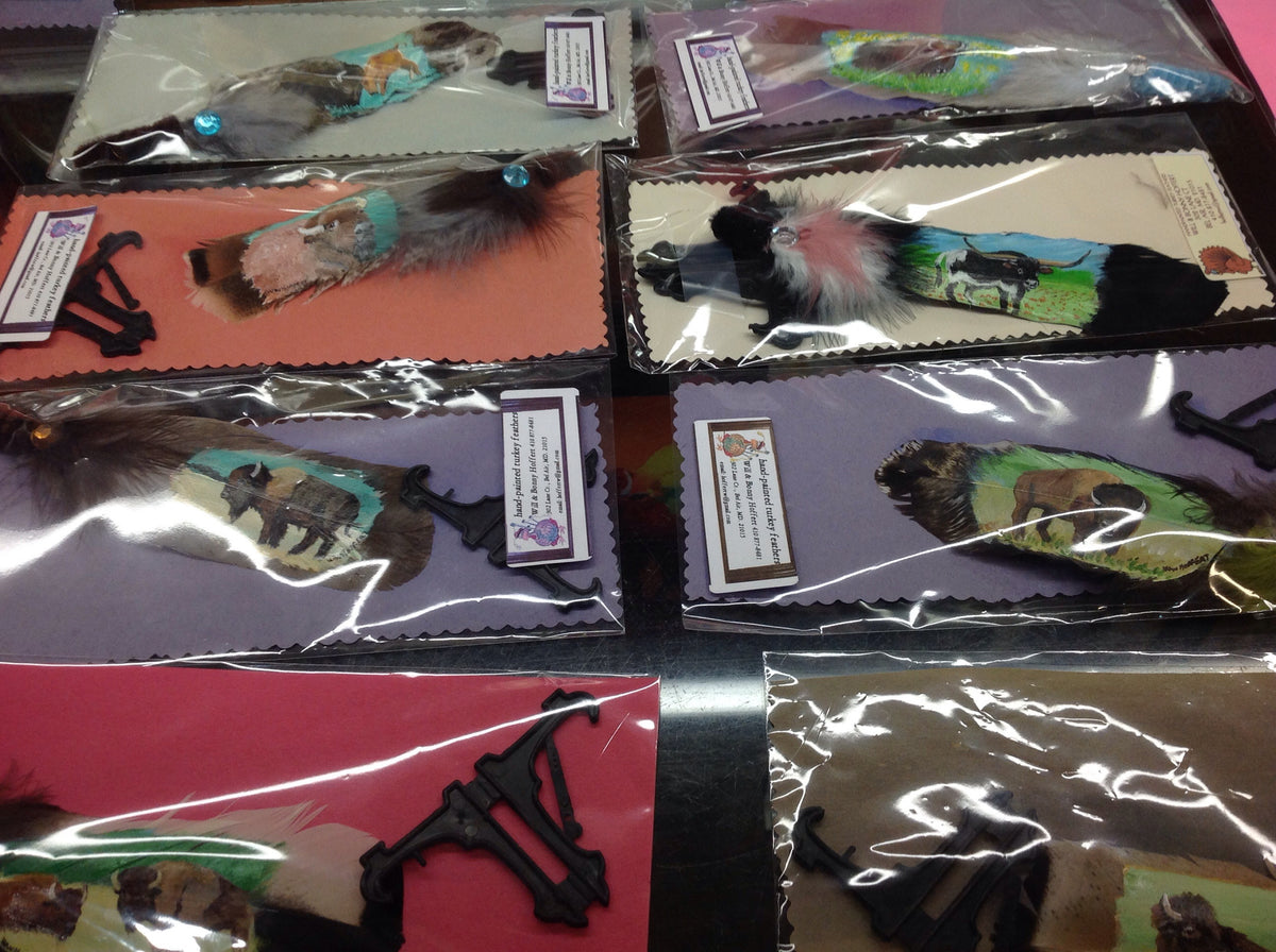 WHOLESALE LOT #15 - Gifting Feathers - Hand Painted on Turkey quills by Will Hoffert