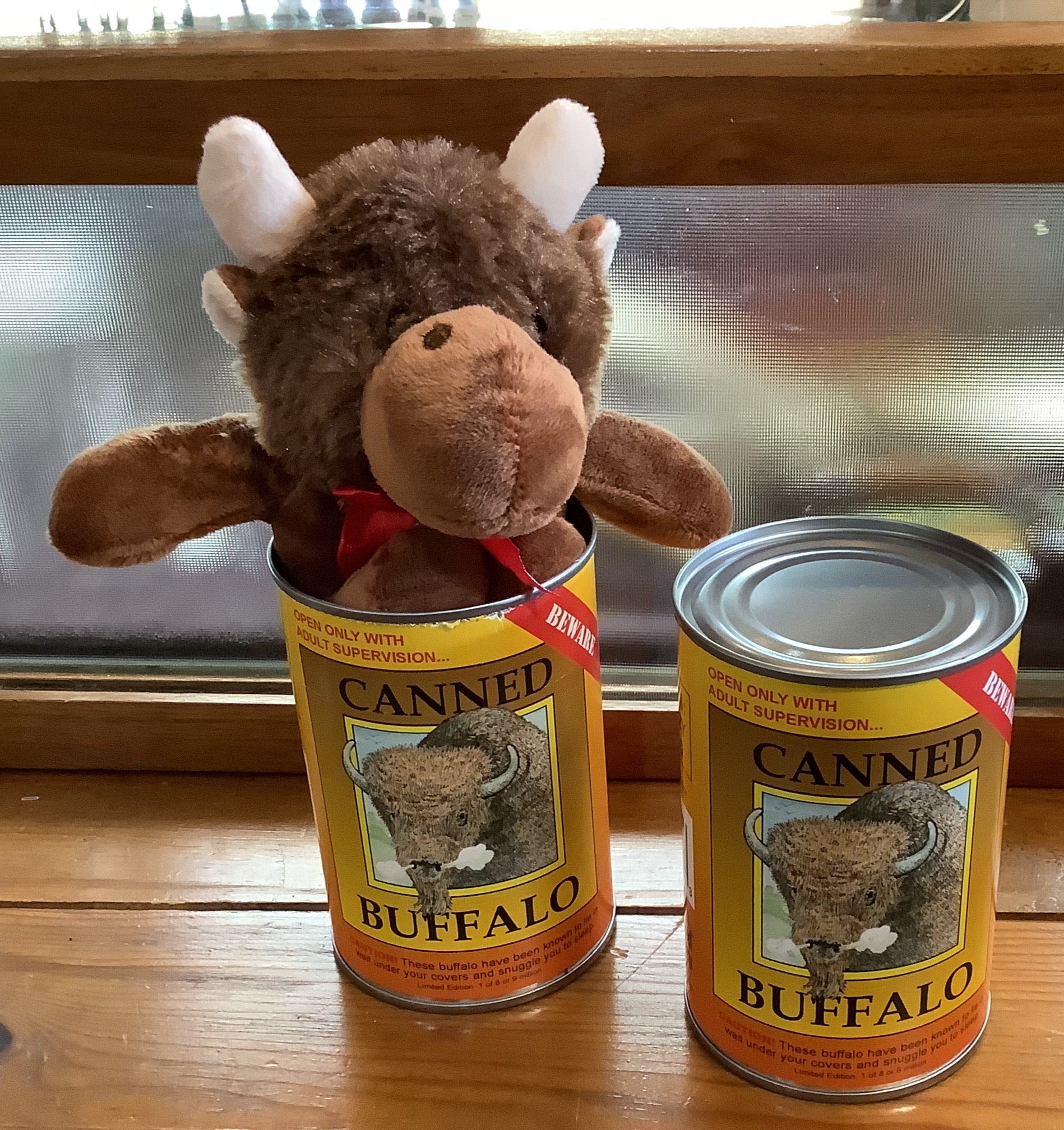 Canned Critters - Stuffed Buffalo