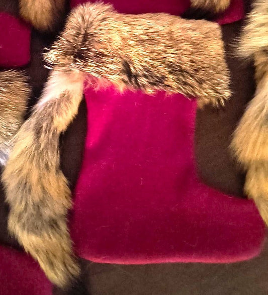12 Days of Christmas - Fur trimmed Holiday Stockings