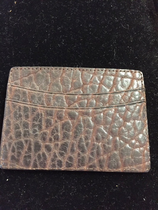 Chacon Bison Leather Card Case/Holder