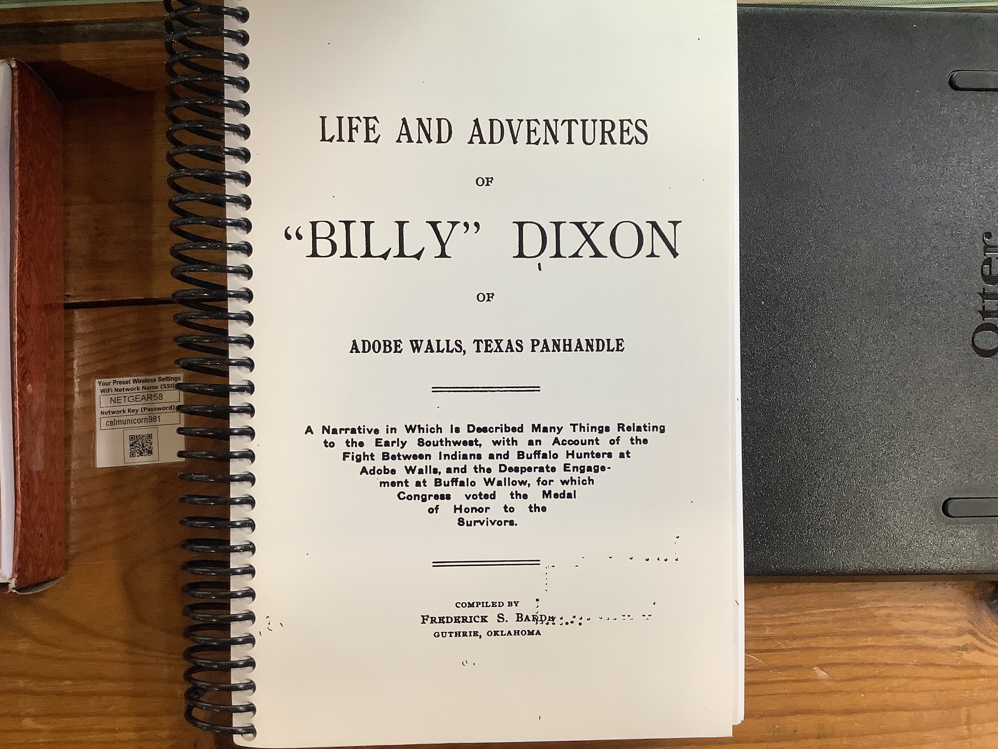 BOOKS - Life and Adventures of "Billy" Dixon of Adobe Walls, Texas Panhandle