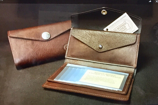 Buffalo Billfold Company - French Clutch Bison Leather Wallet