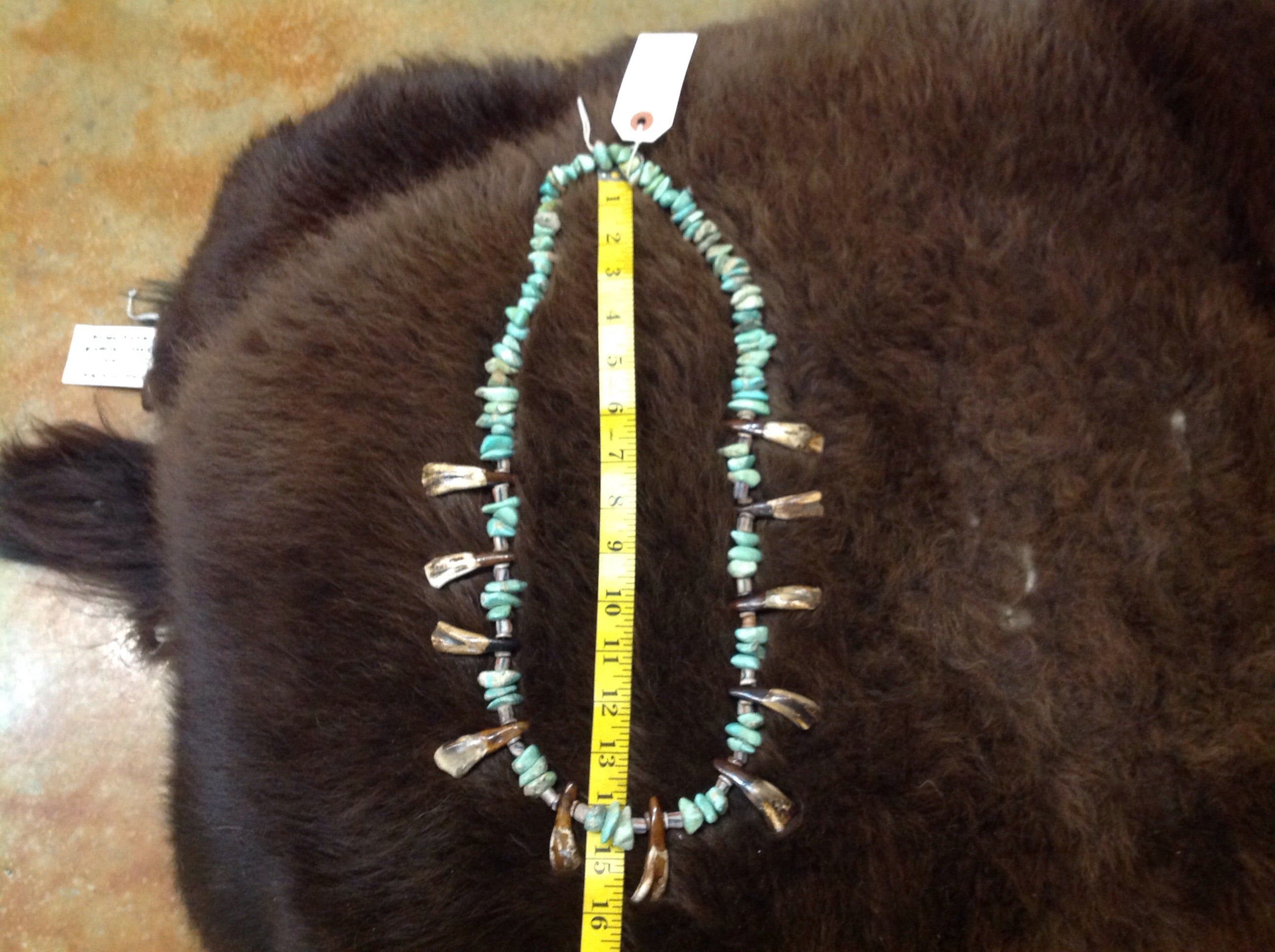 Wild Man (or Woman) Turquoise, trade bead, wampum bead and too — Herd Retail Store