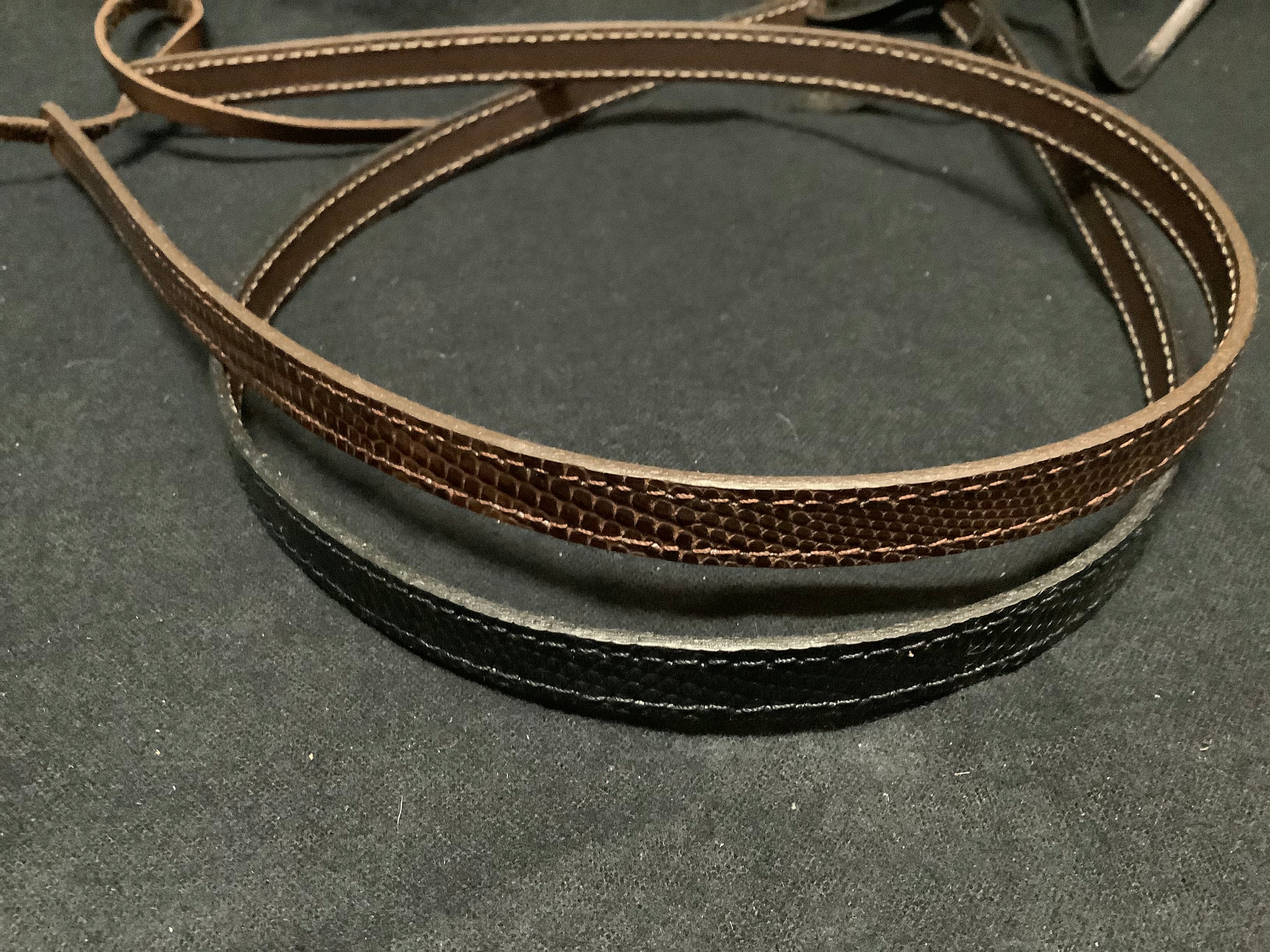 Chacon Bison, Rattlesnake and Lizard Leather Hatband