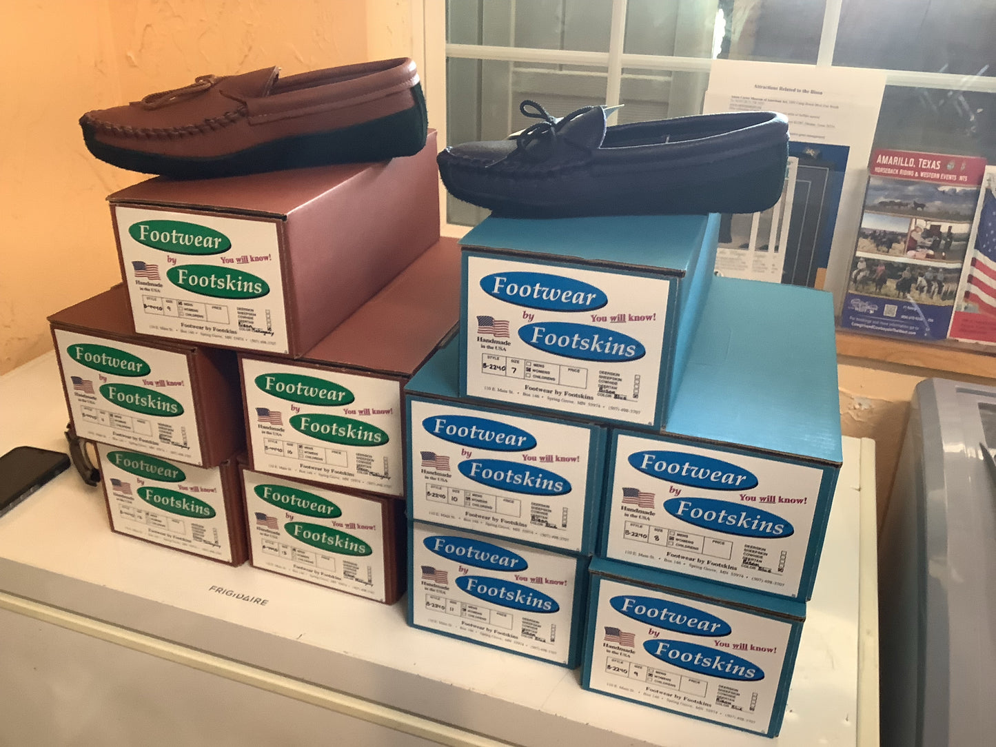 Footskins bison leather slipper/moccasins - style #4440