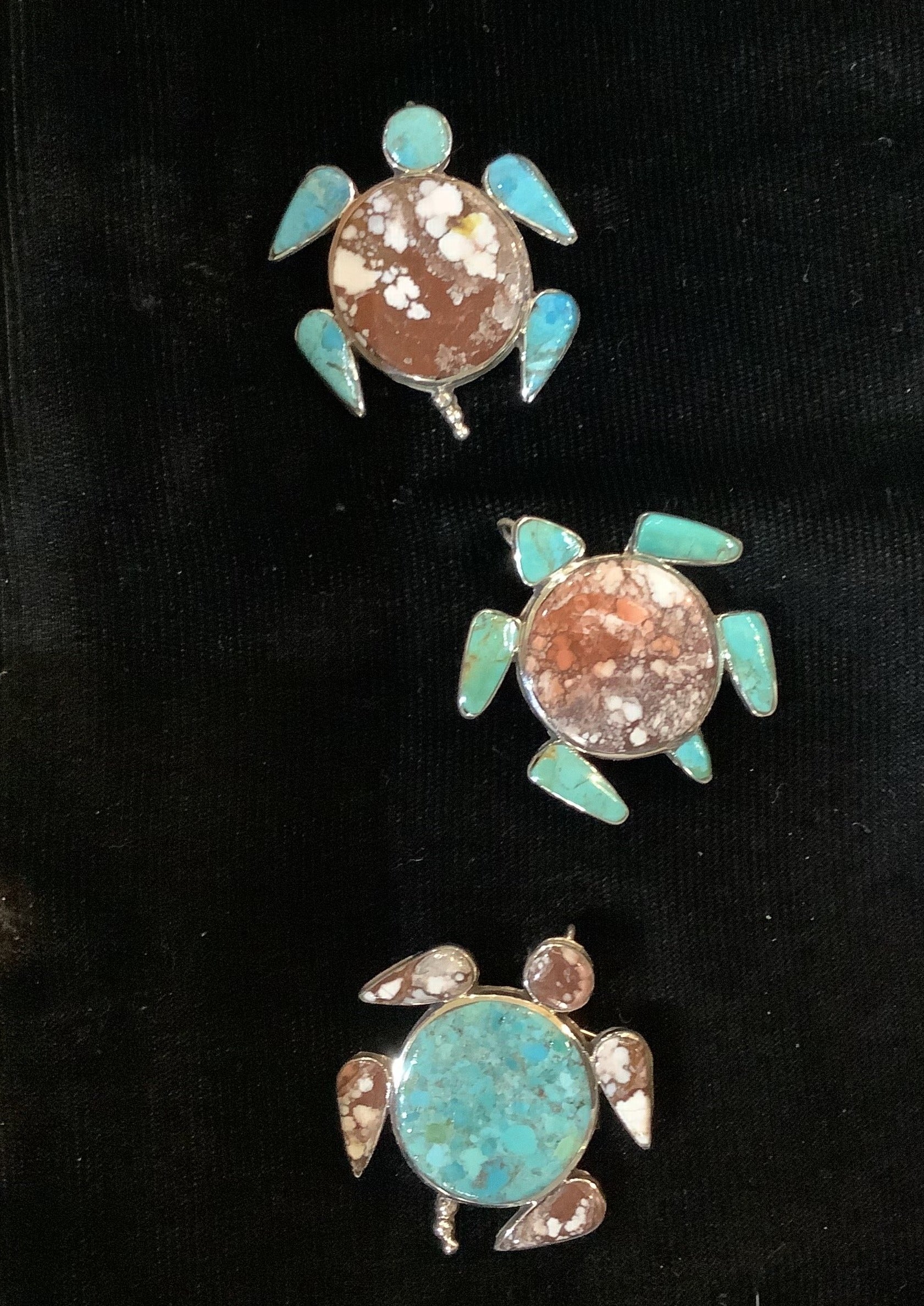 Silver Pearl Ranch - Sea Turtle pendants/ pins
