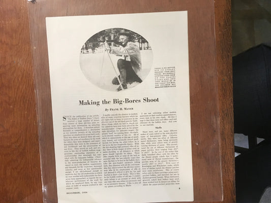 BOOKS - American Rifleman: Making the Big-Bores Shoot Article