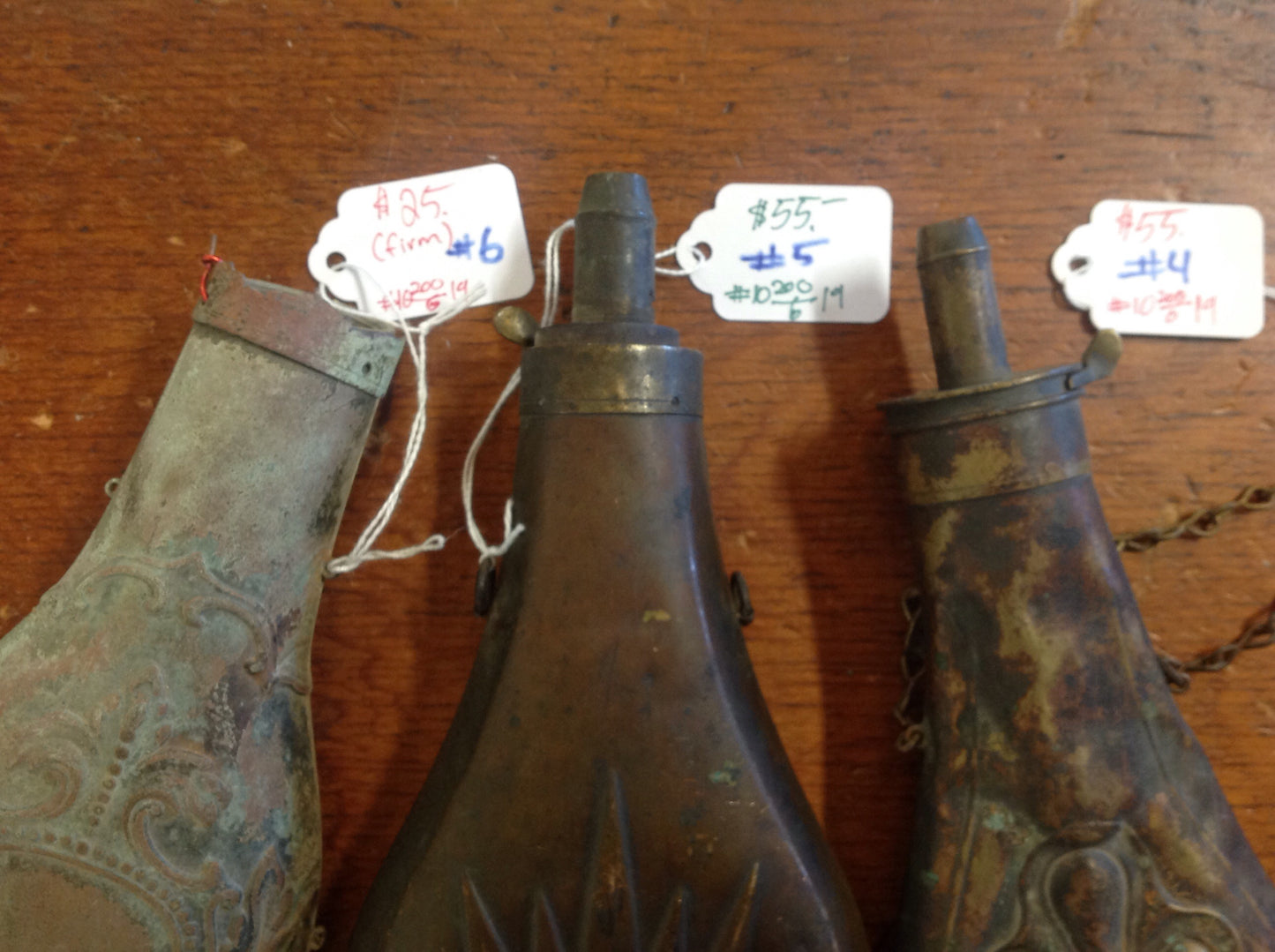 Antique powder flasks