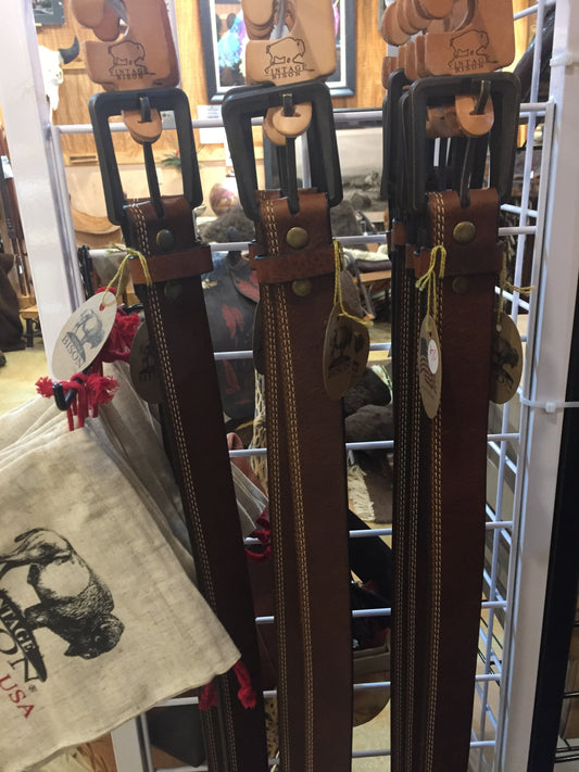 Vintage Bison / Appaloosa belt / Dark Brown VB- 1053