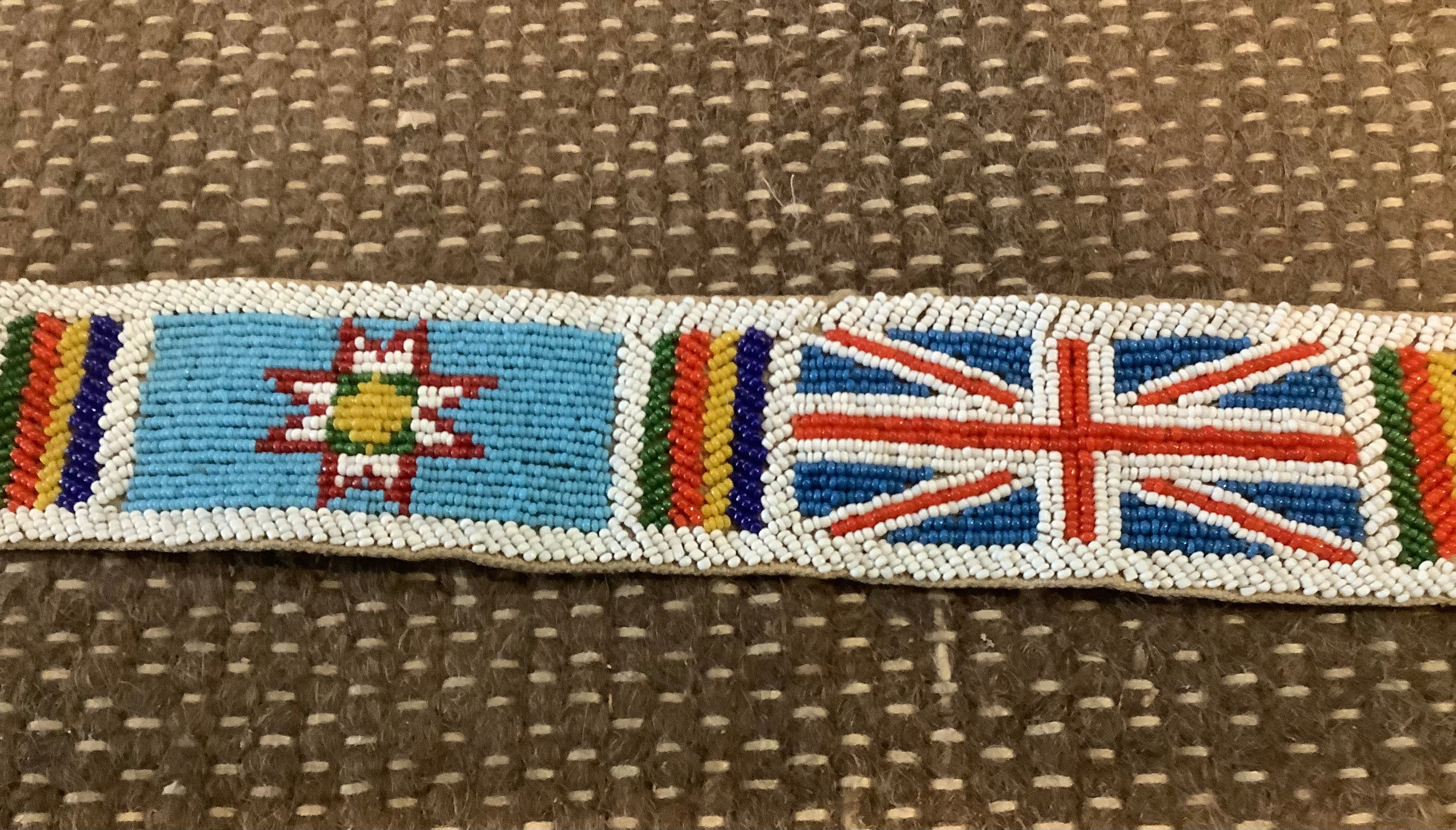 British Flag themed - Rare Plains Beaded Belt