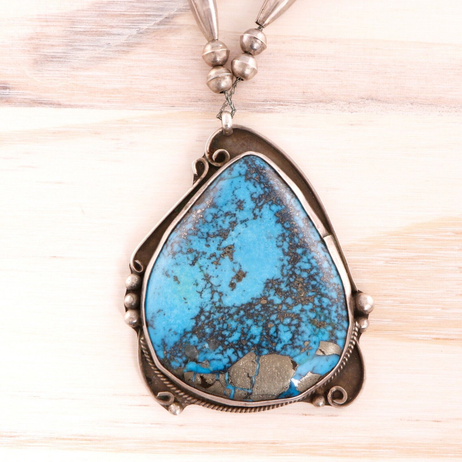 H Tsosie designed and crafted Turquoise Pendant