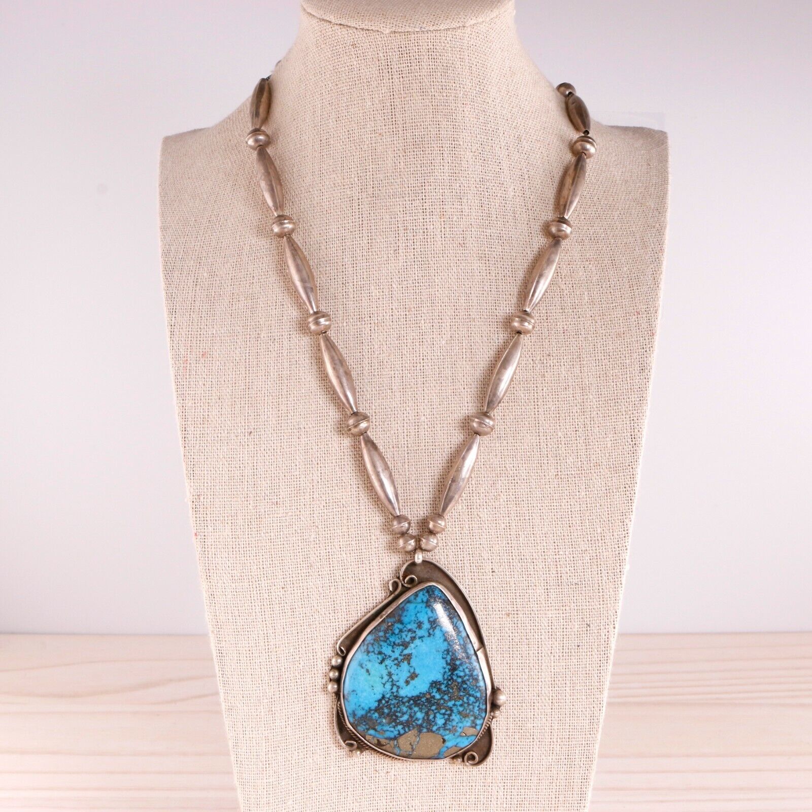 H Tsosie designed and crafted Turquoise Pendant