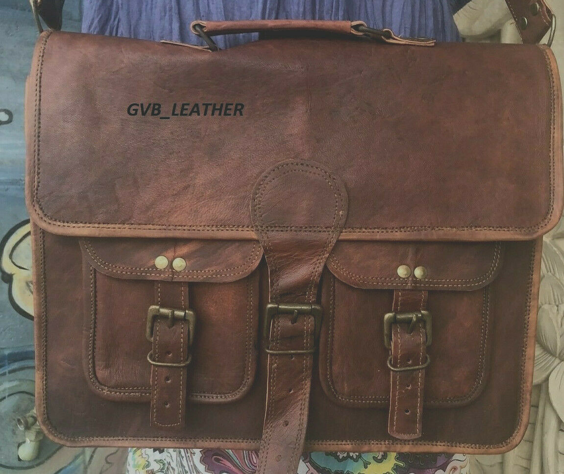 "Vintage" Leather Laptop Attaché Case