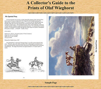 BOOKS - A collectors Guide to the Prints of Olaf Weighorst - by Jim Drye